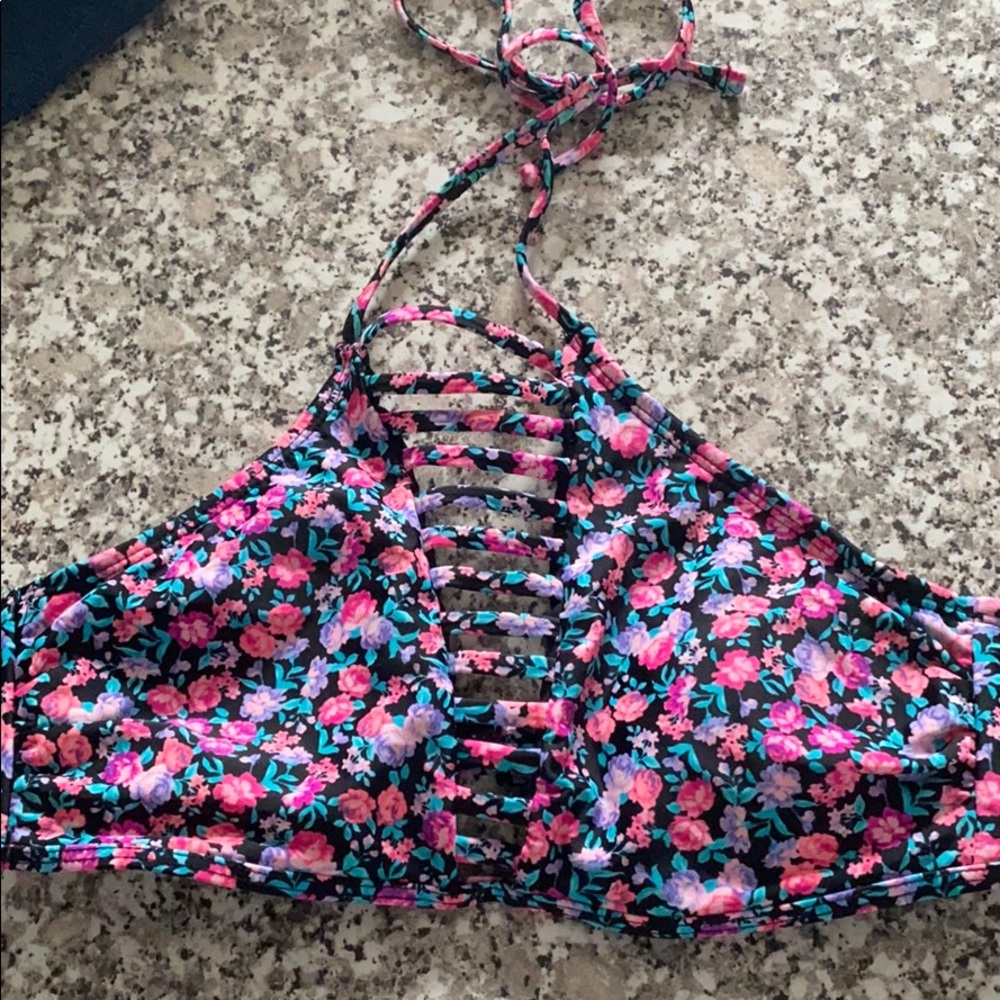 Floral swim suit top